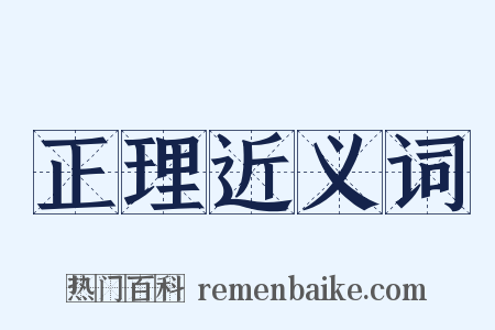 正理近义词是什么意思的图片